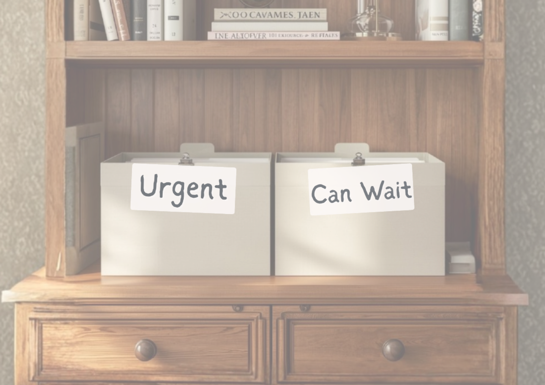Legal document boxes for sorting out what you need to gather immediately after a parents death